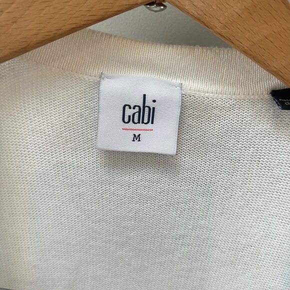 Cabi Longline Open Front Patchwork Stripe Victory Cardigan Sweater- Sz. M - Picture 5 of 5